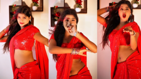 Bhabhi Dance पवन सिंह के गाने पर लाल साड़ी में देसी भाभी का गर्दा डांसअंदाज देख दिमाग गुम हो जाएगा