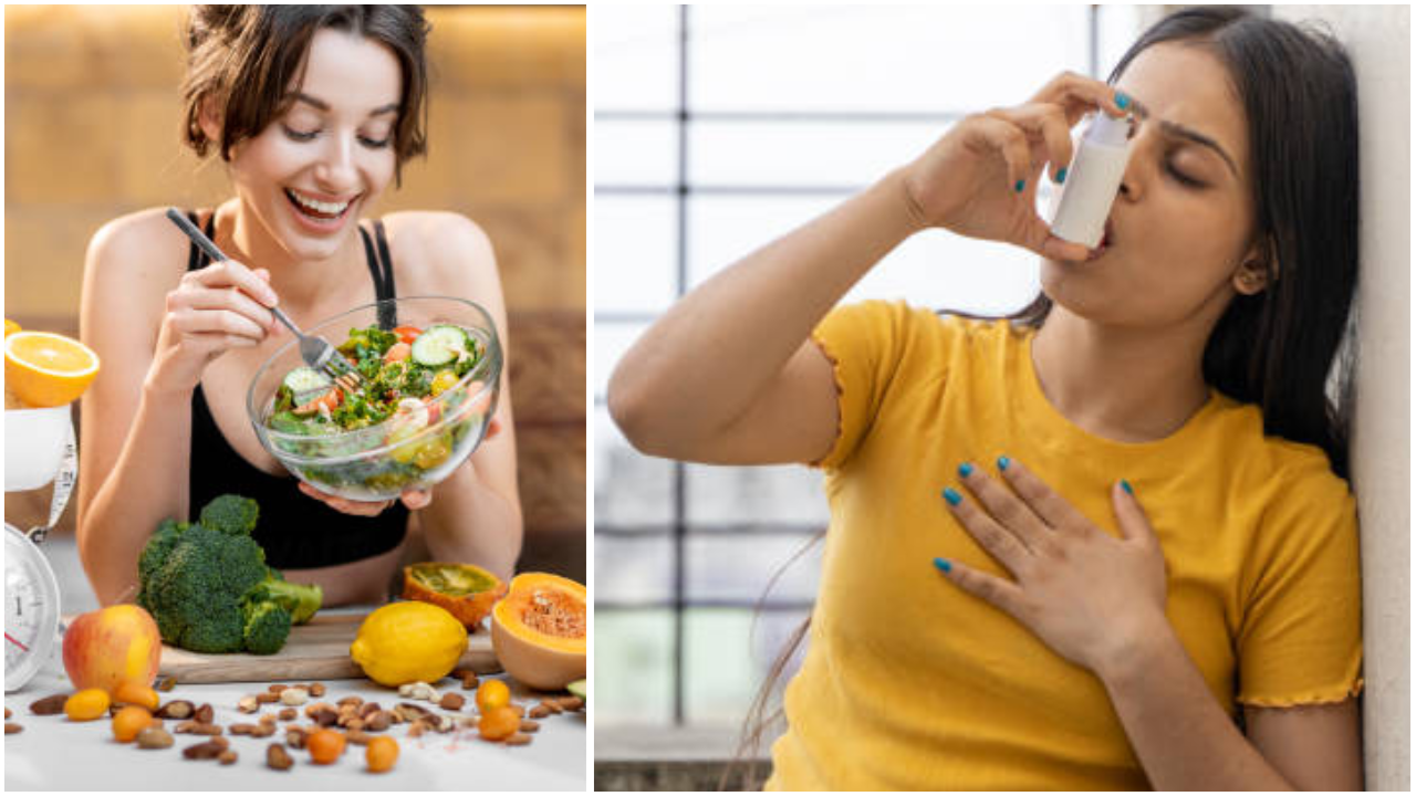 Which foods can trigger asthma in Hindi