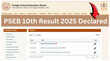 PSEB 10th Result 2025 Declared जारी हुआ पंजाब बोर्ड 10वीं परीक्षा का परिणाम psebacin से करें चेक