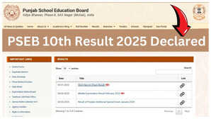 PSEB 10th Result 2025 Declared जारी हुआ पंजाब बोर्ड 10वीं परीक्षा का परिणाम psebacin से करें चेक