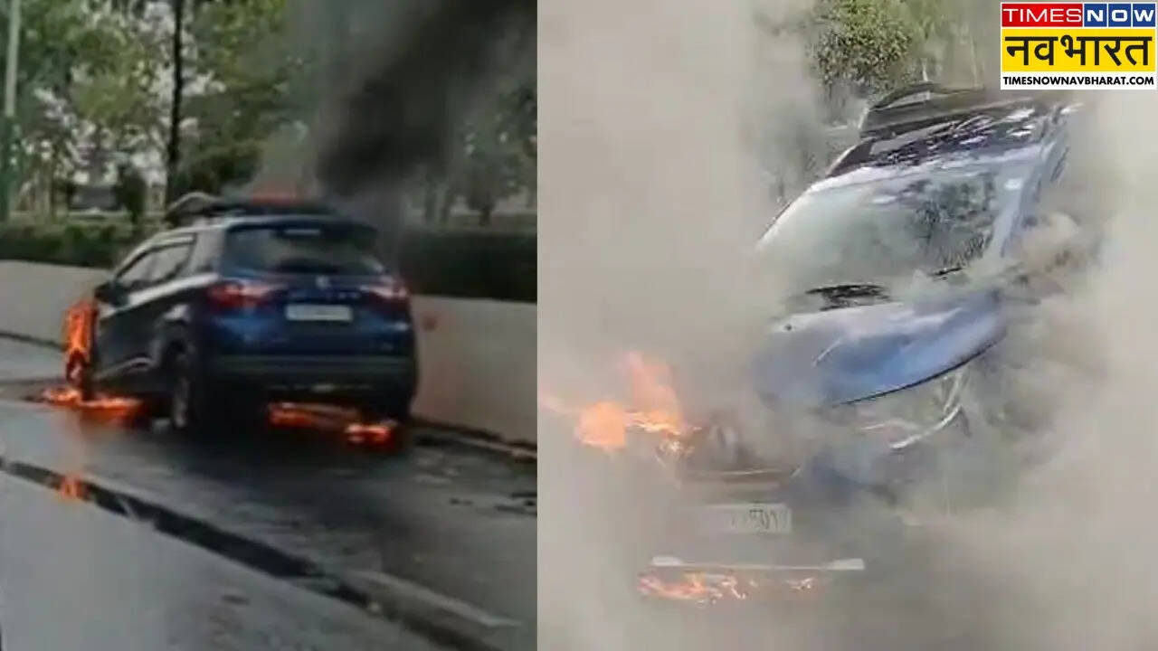 noida car fire