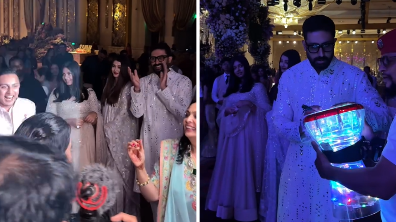 Aishwarya-Aaradhya and Abhishek At Wedding