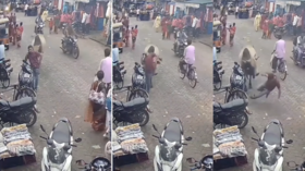 Viral Video Today सड़क किनारे फोन पर बात कर रहा था शख्स सांड ने उठाकर ऐसे पटका दुनिया ही बदल गई