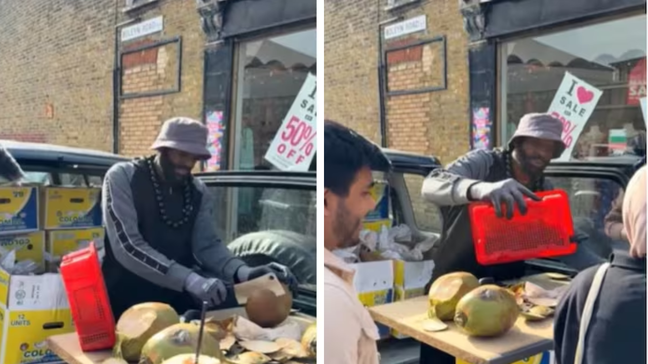 The person who sells coconut water.