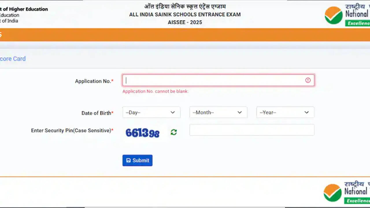 AISSEE Result 2025 Sainik School Result