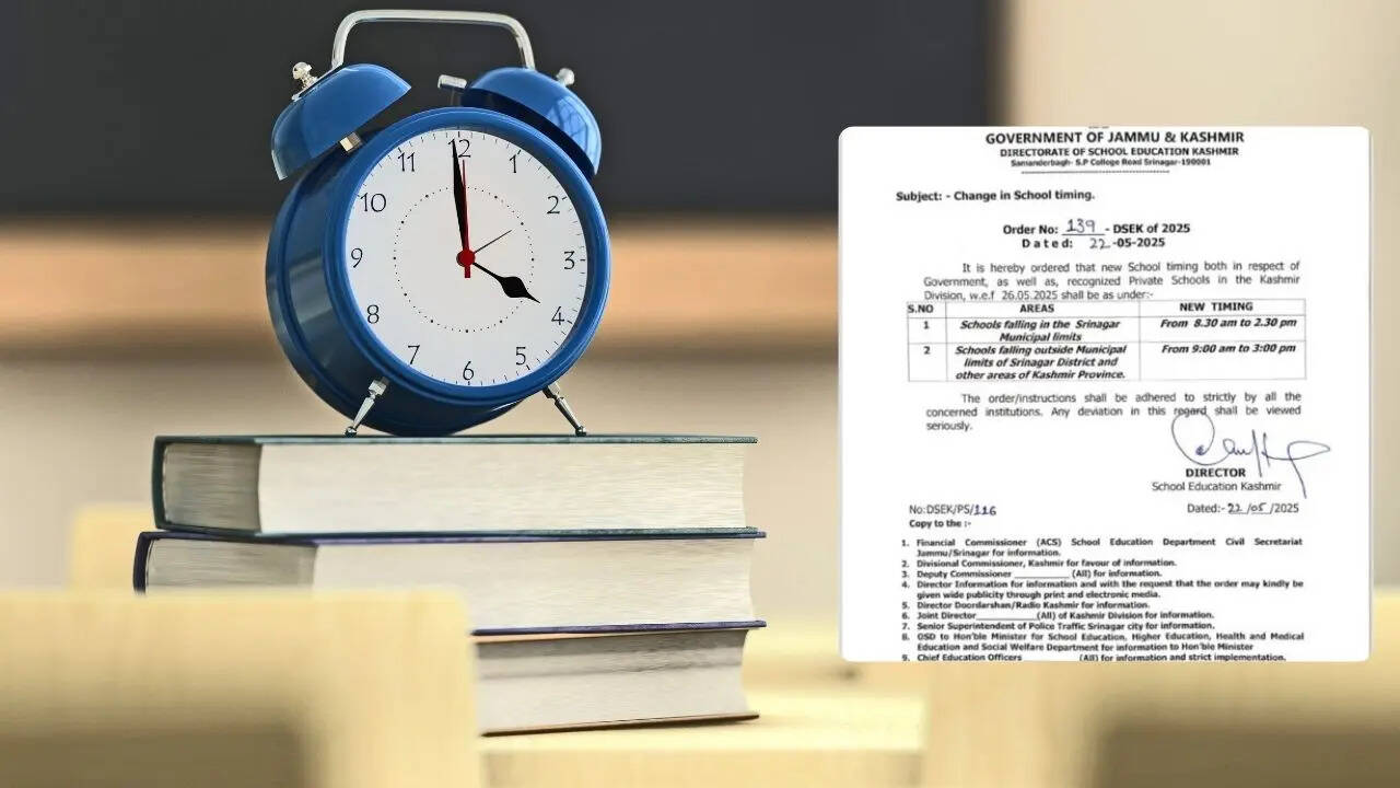 School Timings Revised in Jammu and Kashmir