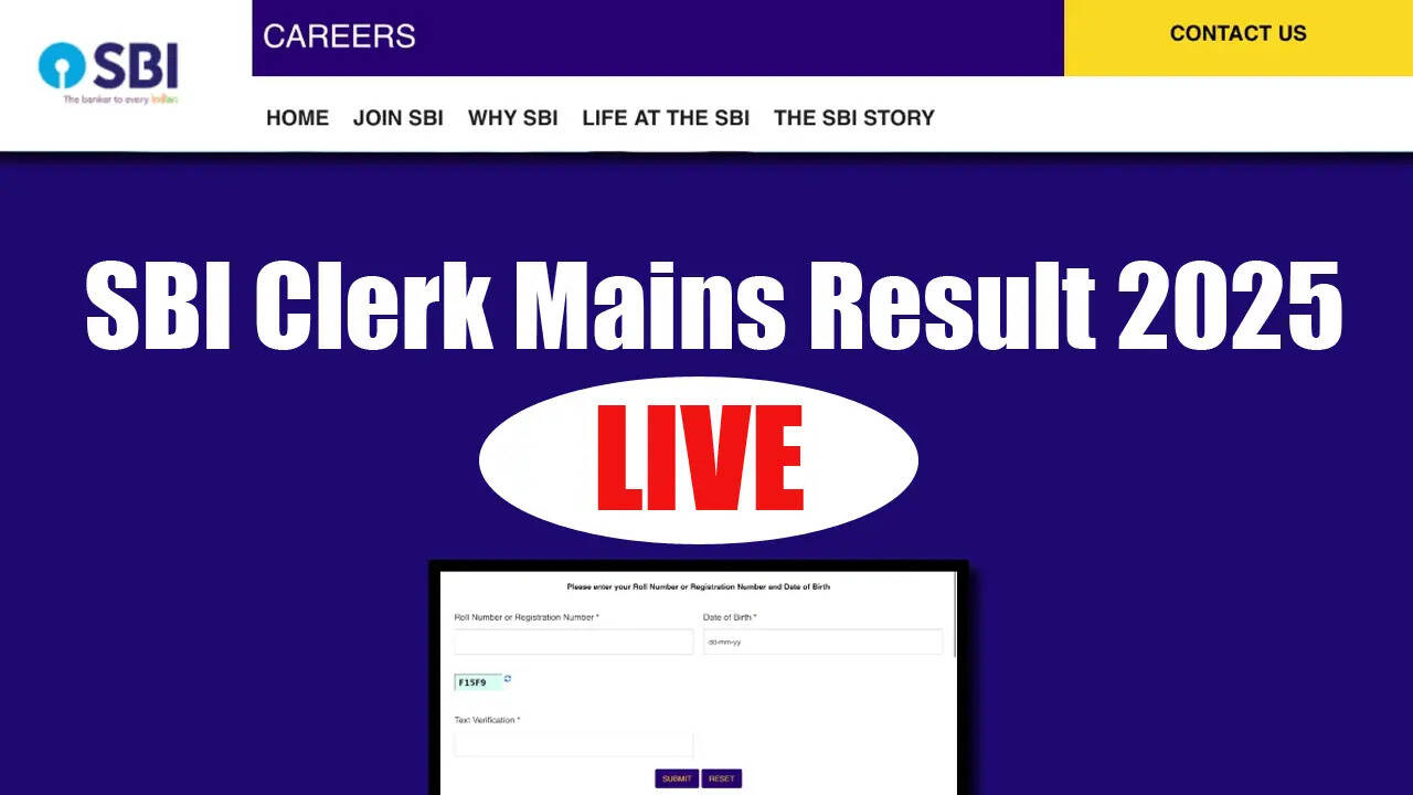 sbi.co.in, SBI clerk Mains result 2025 live: State Bank Clerk Mains ka result 2025 at sbi.co.in download ja mains scorecard sbi clerk cut off marks merit list topper list sarkari results 2025 |