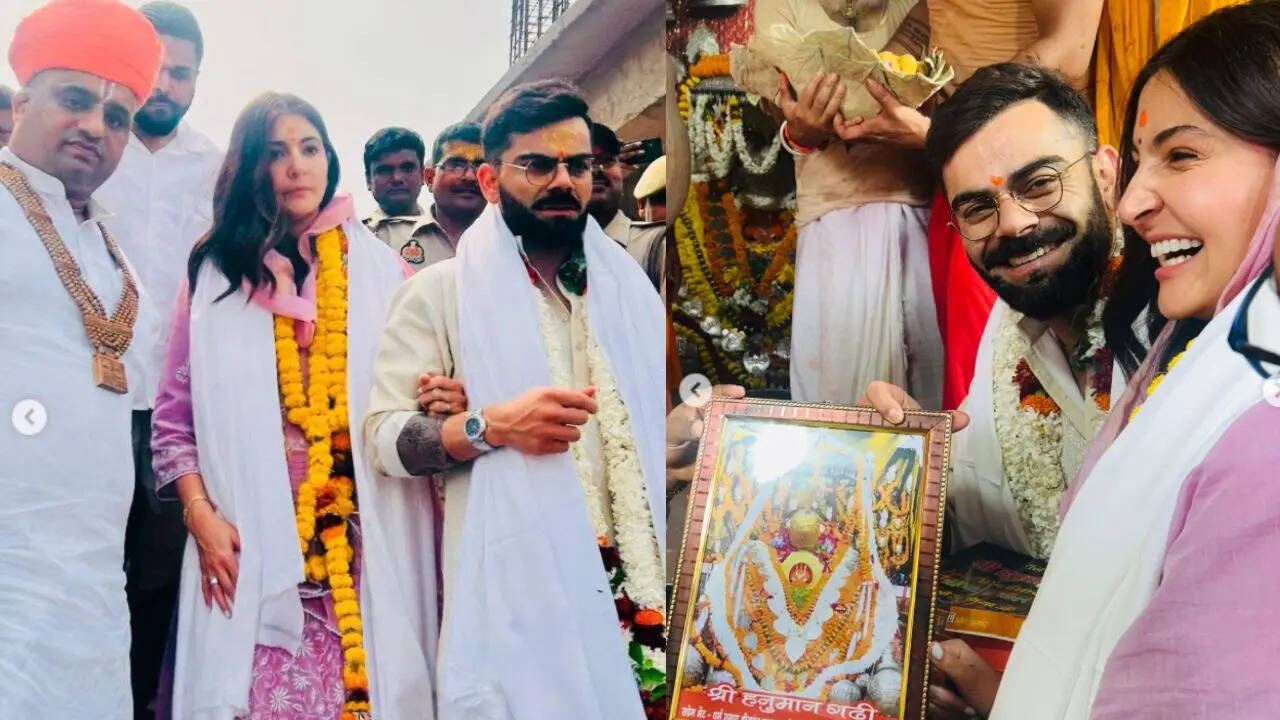Anushka Sharma-Virat Kohli at Hanuman Garhi