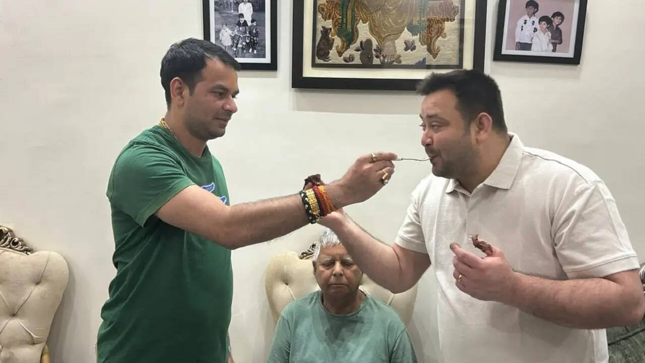 Tej Pratap y Lalu Yadav
