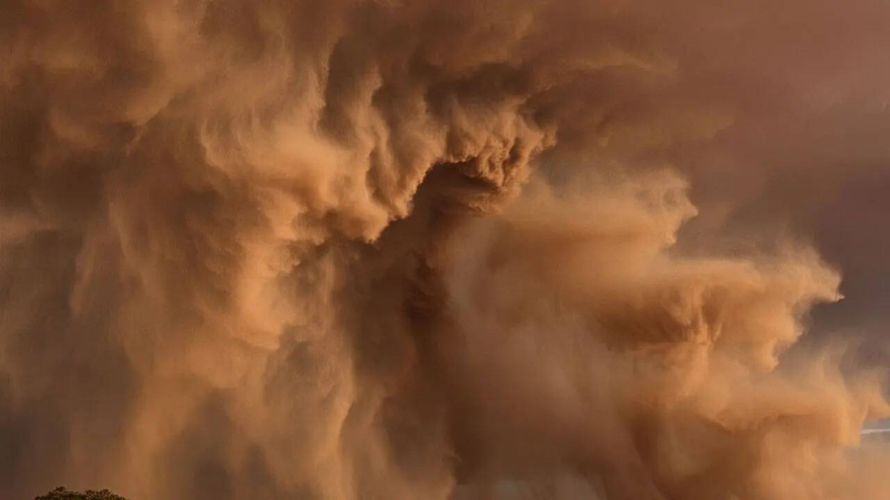 Imagine the dirty storm in Australia.