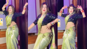 Bhabhi Dance बंद कमरे में भाभी ने अनोखे अंदाज में मटकाई ऐसी कमर देखकर कहेंगे- गर्दा उड़ा दिया