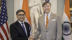 भारत-अमेरिका संबंध ऐतिहासिक शिखर पर बोले-अमेरिकी विदेश विभाग के उप सचिव लैंडाउ विक्रम मिसरी से की मुलाकात