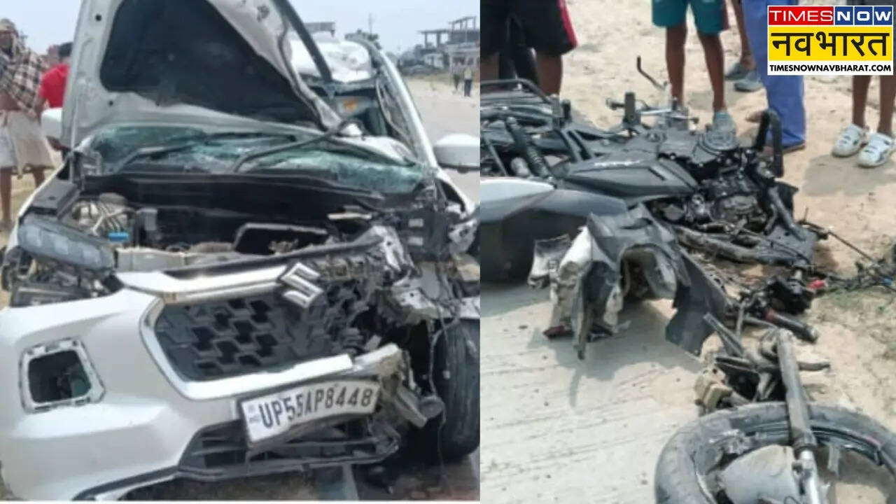 Bike and car accident in Gorakhpur