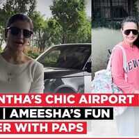 एयरपोर्ट में नजर आईं  Samantha Ruth Prabhu ऑल ब्लैक ड्रेस में हैंडसम लगे वरुण धवन