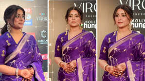 Hina Khan ने मांग में नहीं सजाया रॉकी के नाम का सिंदूर पर्पल साड़ी में लेने पहुंची अवॉर्ड मेहंदी भरे हाथों ने जीता दिल