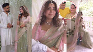 Hina Khan Wedding Video आँखों में आंसू कांपते हुए हाथ हिना-रॉकी ने ऐसे पढ़ा शादी का कलमा वरमाला से लेकर स्पीच तक की दिखाई झलक