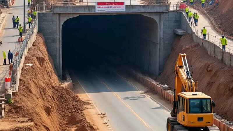 Tunnel road in Delhi