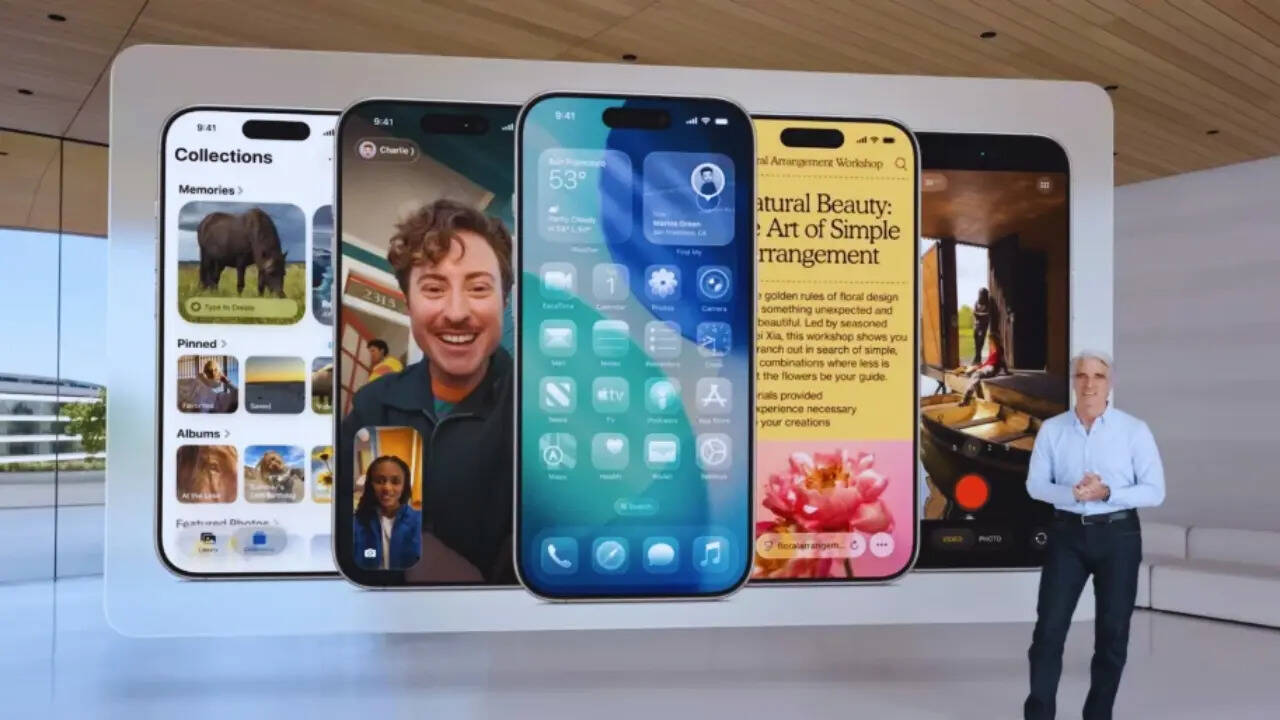 Apple de diseño de vidrio líquido