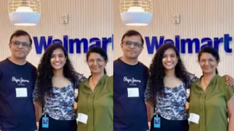 माता-पिता को ऑफिस लेकर पहुंची देवश्री।