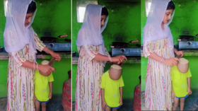 Viral Video Today चकला नहीं मिला तो बच्चे के सिर पर ही रोटी बेलने लगी महिला जुगाड़ देख आंखें चौंधिया जाएगी