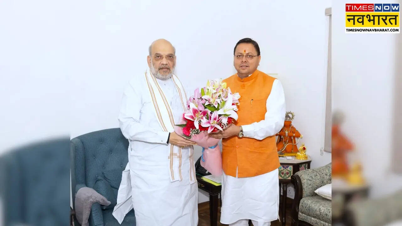 cm dhami met amit shah