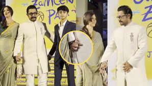 Sitaare Zameen Par की स्क्रीनिंग पर गर्लफ्रेंड गौरी संग रोमांटिक हुए आमिर खान कैमरे में कैद हुई कपल की केमिस्ट्री