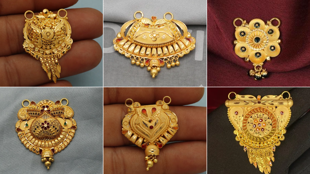Gold Mangalsutra Pendant Designs Photos