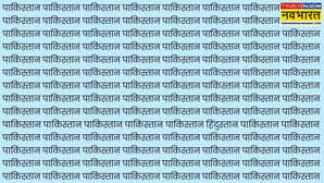 IQ TEST तेज हैं तो पांच सेकंड में ही खोज लेंगे हिंदुस्तान वरना सिर्फ पाकिस्तान ही दिखाई देगा
