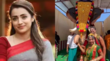 गणेश चतुर्थी से पहले तृषा कृष्णन ने मंदिर में दान किया मेकैनिकल हाथी ढोल-नगाड़ों से हुआ भव्य स्वागत