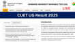 cuetntanicin CUET UG Result 2025 Today LIVE सीयूईटी यूजी परीक्षा का रिजल्ट इस डायरेक्ट लिंक से करें चेक