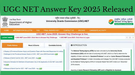 UGC NET Answer Key 2025 Released: जारी हुई यूजीसी नेट जून आंसर-की, यह रहा डाउनलोड करने का डायरेक्ट लिंक