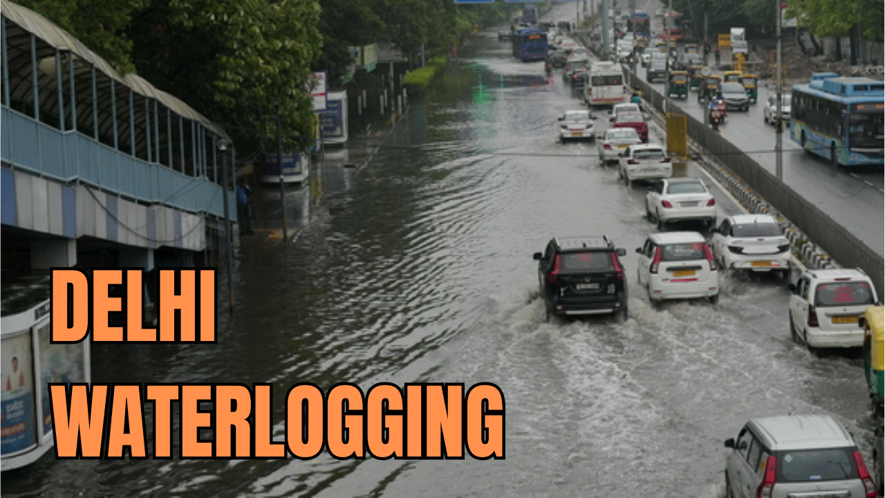 Delhi Roads Waterlogged After Heavy Rain