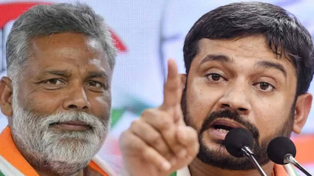 Kanhaiya Kumar and Pappu Yadav PTI