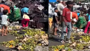 Video देहरादून में आम से भरा ट्रक पलटा फिर हुआ ये हादसा देखकर दंग रह जाएंगे