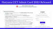 Haryana CET Admit Card 2025 OUT जारी हुआ हरियाणा सीईटी एडमिट कार्ड डायरेक्ट लिंक से तुरंत करें डाउनलोड