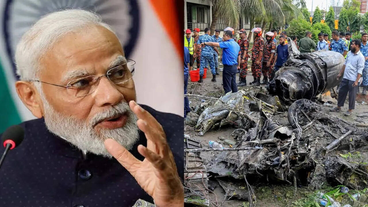 PM Modi en Dhaka Jet Crash