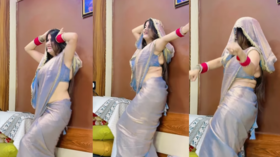Dance Video देसी भाभी ने मटकाऊ ऐसी कमर एक-एक ठुमके पर दिल हार बैठे लोग