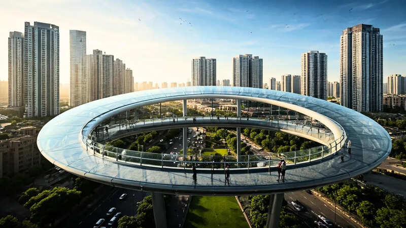 Zero Shape Skywalk in Noida (AI Image)
