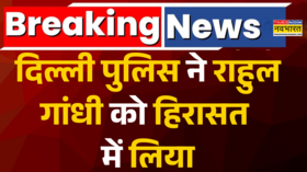 दिल्ली पुलिल ने राहुल गांधी को हिरासत में लिया
