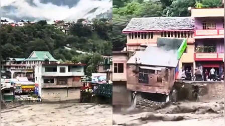 हिमाचल प्रदेश में भारी बारिश और भूस्खलन से तबाही; ब्यास नदी की उफनती धाराओं में समाया होटल, देखें वीडियो