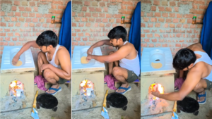 Today Viral Video फेमस होने के लिए टॉयलेट सीट पर रोटी सेकने लगा शख्स वीडियो देख दंग रह जाएंगे