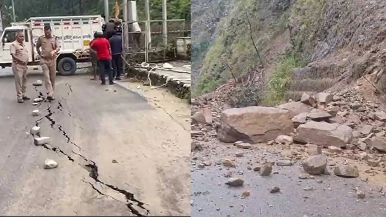 केदारनाथ हाईवे हुआ खतरनाक, मंदाकिनी के कटाव से सड़क के बीच में पड़ी बड़ी दरार; लैंडस्लाइड में कई लापता, रेस्क्यू जारी