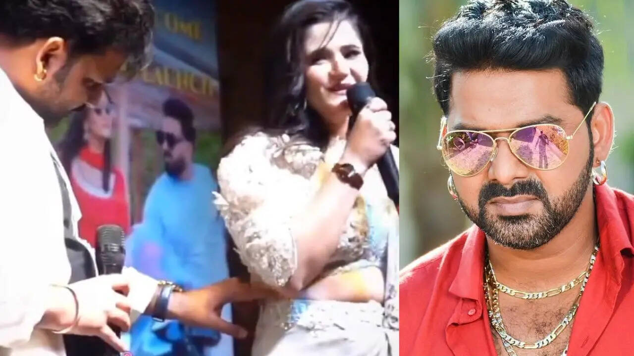 Pawan Singh touch Anjali Raghav's Waist