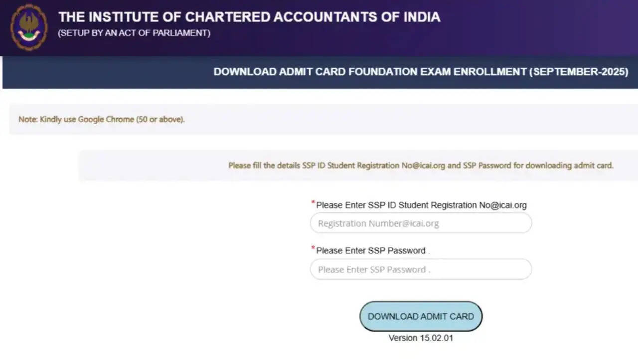ICAI CA Foundation Admit Card 2025 Released