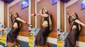 Bhabhi Dance देसी भाभी ने घूंघट में मटकाई ऐसी कमर एक नहीं बार-बार देखें वीडियो