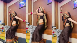 Bhabhi Dance देसी भाभी ने घूंघट में मटकाई ऐसी कमर एक नहीं बार-बार देखें वीडियो