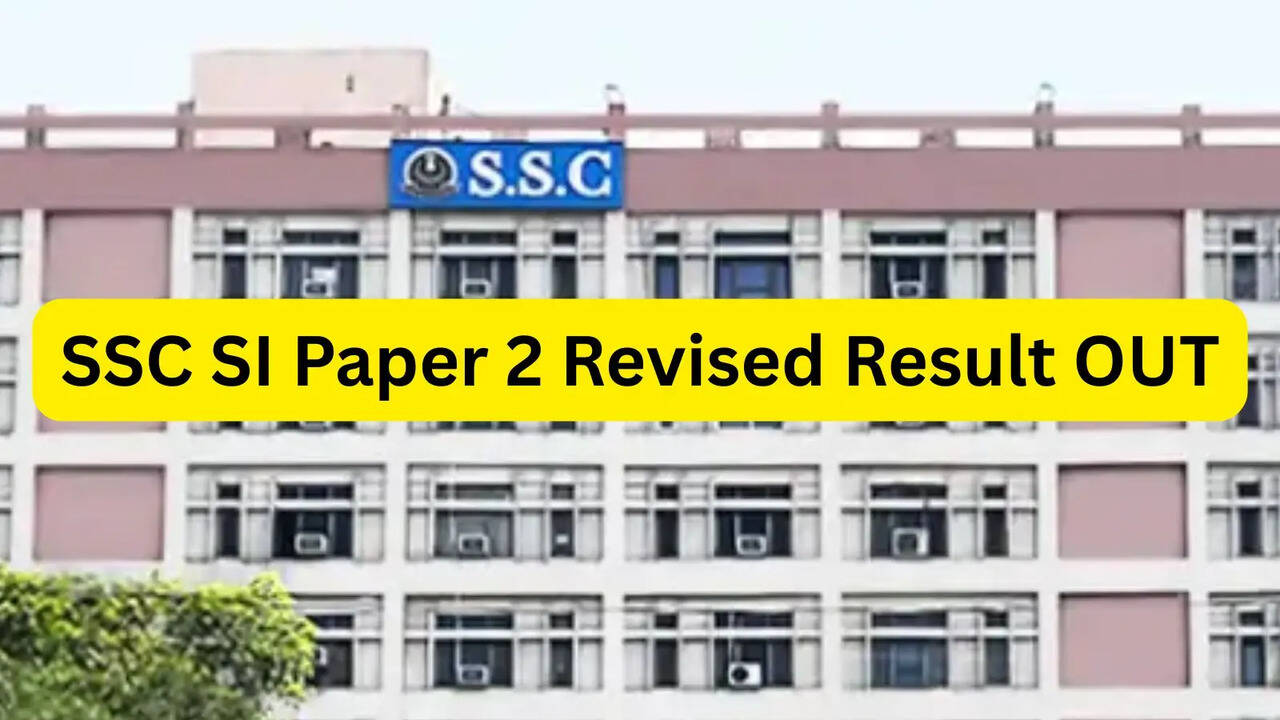 SSC SI Paper 2 Revised Result OUT