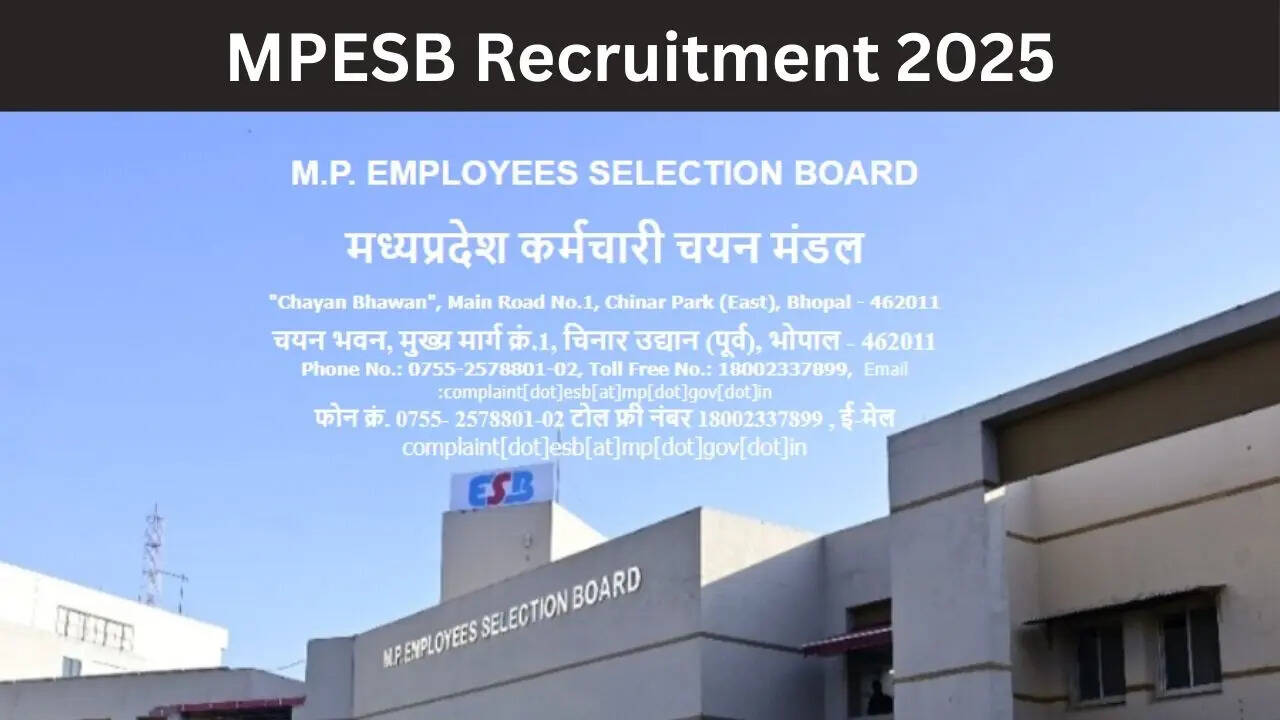 MPESB Recruitment 2025, MPESB Group 2 Sub Group 3 Vacancy 2025