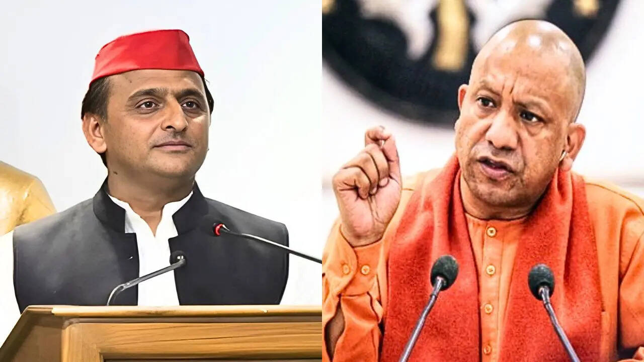 CM Yogi vs Akhilesh Yadav Controversy (Photo: ANI)