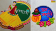 Navratri 2025 Rangoli Design माता रानी के कदमों से खिल उठेगा आंगन नवरात्रि के लिए अभी से सेलेक्ट करें लेटेस्ट सिंपल रंगोली डिजाइन फोटो